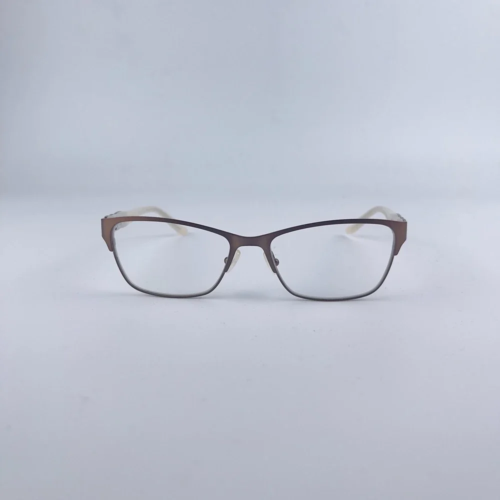 Karen Kane Xanadu‎ Women's Eyeglasses Frame Matte Brown Half Rim 53-16-135 mm